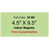 4.5x9.5 Custom Magnets 20 Mil Round Corners