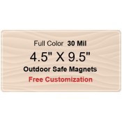 4.5x9.5 Custom Magnets - Outdoor & Car Magnets 30 Mil Round Corners