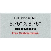5.75x8.75 Customized Indoor Magnets 30 Mil Square Corners