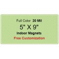 5x9 Custom Printed Magnets 20 Mil Round Corners