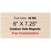 6x7.25 Custom Magnets - Outdoor & Car Magnets 30 Mil Round Corners