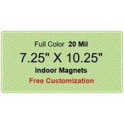 7.25x10.25 Custom Magnets 20 Mil Round Corners