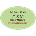 7x5 Custom Oval Shape Magnets 20 Mil