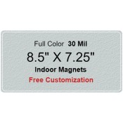 8.5x7.25 Customized Indoor Magnets 30 Mil Round Corners