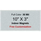 10x3 Customized Indoor Magnets 30 Mil Square Corners