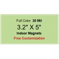3.2x5 Custom Magnets 20 Mil Square Corners