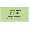 3x5 Custom Magnets 20 Mil Square Corners