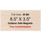 8.5x3.5 Custom Magnets - Outdoor & Car Magnets 30 Mil Square Corners