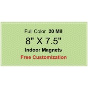 8x7.5 Custom Magnets 20 Mil Square Corners