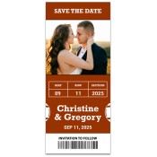 3x7 Custom Football Event Ticket Save the Date Magnets 20 Mil Square Corners