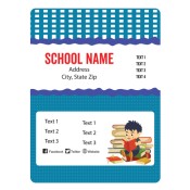 4x3 Custom School Contact mascot and Stripes Magnets 20 Mil Round Corners