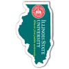 3.5x2.34 Custom Illinois Shaped Magnets 20 Mil
