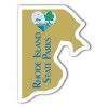 3.5x2.34 Custom Rhode Island Shaped Magnets 20 Mil