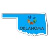 3.5x2.34 Custom Oklahoma Shaped Magnets 20 Mil