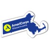 3.5x2.34 Custom Massachusetts Shaped Magnets 20 Mil