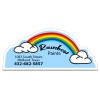 1.312x3.062 Custom Rainbow Shaped Magnets 20 Mil