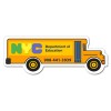 1.37x3.68 Custom Printed Bus Shaped Magnets 20 Mil