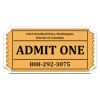 1.5x3 Custom Ticket Shaped Magnets 20 Mil