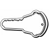 1.62x3.81 Custom Printed Key Shaped Magnets 20 Mil