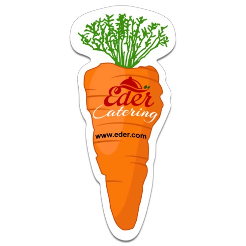 1.68x3.75 Personalized Carrot Shaped Magnets 20 Mil