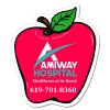 1.75x2.12 Custom Apple Shaped Magnets 20 Mil