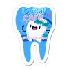 1.75x2.5 Custom Printed Tooth Shaped Magnets 20 Mil 