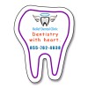 1.75x2.25 Personalized Tooth Shape Magnets 20 Mil