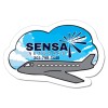 1.75x2.56 Custom Printed Airplane Shaped Magnets 20 Mil