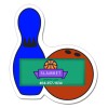 2x2.31 Custom Bowling Shaped Magnets 20 Mil
