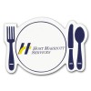 2x2.88 Custom Printed Dinner Plate Setting Shape Magnets 20 Mil