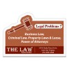 2x3 Custom Printed Gavel Shaped Magnets 20 Mil