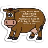 2.06x2.63 Custom Cow Shape Magnets 20 Mil