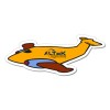 2.125x5.187 Custom Printed Airplane Shaped Magnets 20 Mil