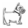 2.25x2.31 Custom Printed Dog Shaped Magnets 20 Mil