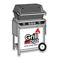 2.25x3.375 Custom Printed Grill Shaped Magnets 20 Mil