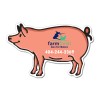 2.25x3.5 Custom Printed Pig Shaped Magnets 20 Mil