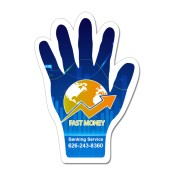 2.31x3.37 Custom Printed Hand Shaped Magnets 20 Mil