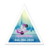 2.37x2.5 Custom Printed Triangle Shaped Magnets 20 Mil