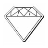 2.62x2.87 Custom Printed Diamond Shaped Magnets 20 Mil