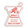 2.63x2 Custom Printed Mortar & Pestle Shape Magnets 20 Mil
