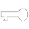 2.81x5.18 Custom Printed Key Shaped Magnets 20 Mil