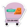 2.82 x 2.89 Custom Printed Cart Shaped Magnets 20 Mil
