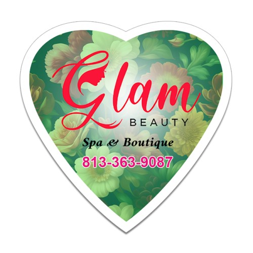 3x3 Custom Printed Heart Shaped Magnets 20 Mil