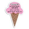 3x2.13 Custom Printed Ice Cream Cone Shape Magnets 20 Mil