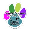 3.125x3.5 Custom Printed Paw Print Shaped Magnets 20 Mil