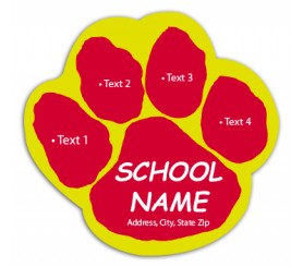  Paw Shaped School Magnets 25 Mil