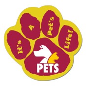 3.25x3.125 Custom Paw Shape Magnets 20 Mil