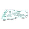 3.46x1.49 Custom Printed Foot Shape Magnets 20 Mil