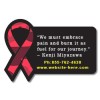 3.56x2.45 Custom Rectangle with Awareness Ribbon Side Magnets 20 Mil