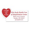 3.75x2 Custom Printed Heart Mag Tag Magnets 20 Mil